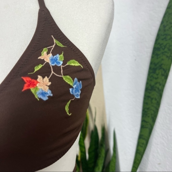 ❤️ J.Crew Embroidered Wrap Bikini Swim Top - Picture 4 of 7